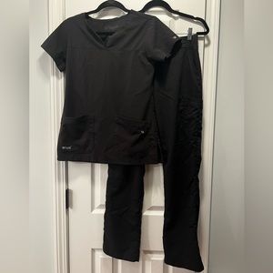 Black Greys Anatomy Scrub set
